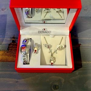 Volleyball watch and jewlery set.